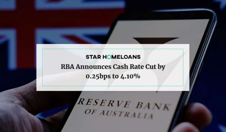 RBA Announces Cash Rate Cut by 0.25bps to 4.10%